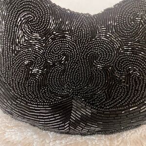 Elegant Black Beaded Clutch.  Perfect for the Holidays!